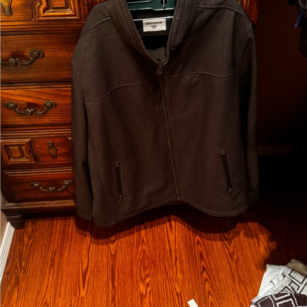 Dockers Charcoal Full-Zip Jacket